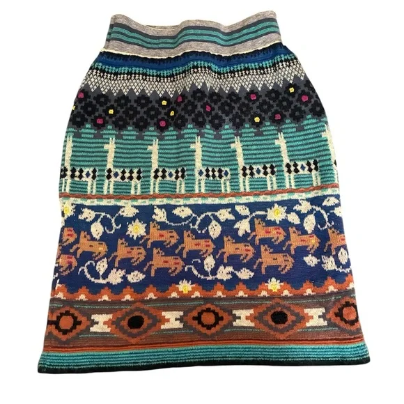 HWR Anthropologie llama skirt-small - Picture 2 of 11